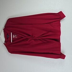 3/$15 Chadwicks - Women's Long Sleeve Twisted V-Neck Blouse Plus Size 18